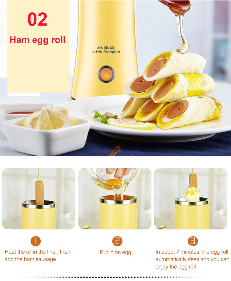 Household automatic egg roll machine 220V Egg Roll Maker Multifunction Automatic Sausage Electric Egg Rolling Cooking Machine Br