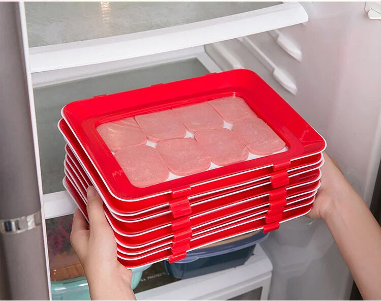 1PC Creative Magic Elastic Food Preservation Tray Stackable Food Fresh Tray  Fresh Tray Reusable Food Storage Container - AliExpress